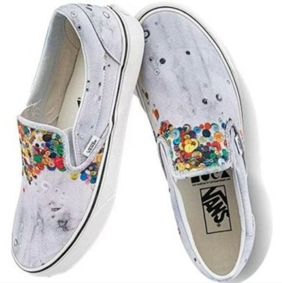 Vans Shoes - Vans MOCA Classic Women Size 5 Breanna Young Nimbus Clouds buttons 032026